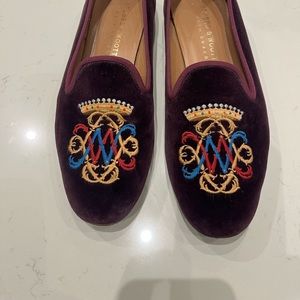 Stubbs & Wootton Velvet Slip Ons